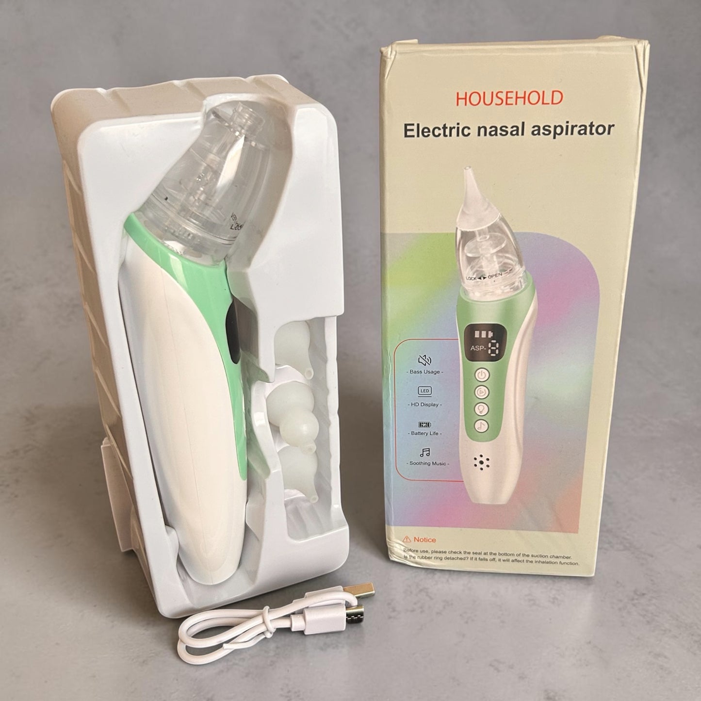 Electric Baby Nasal Aspirator – Gentle Nose Cleaner for Newborns & Infants